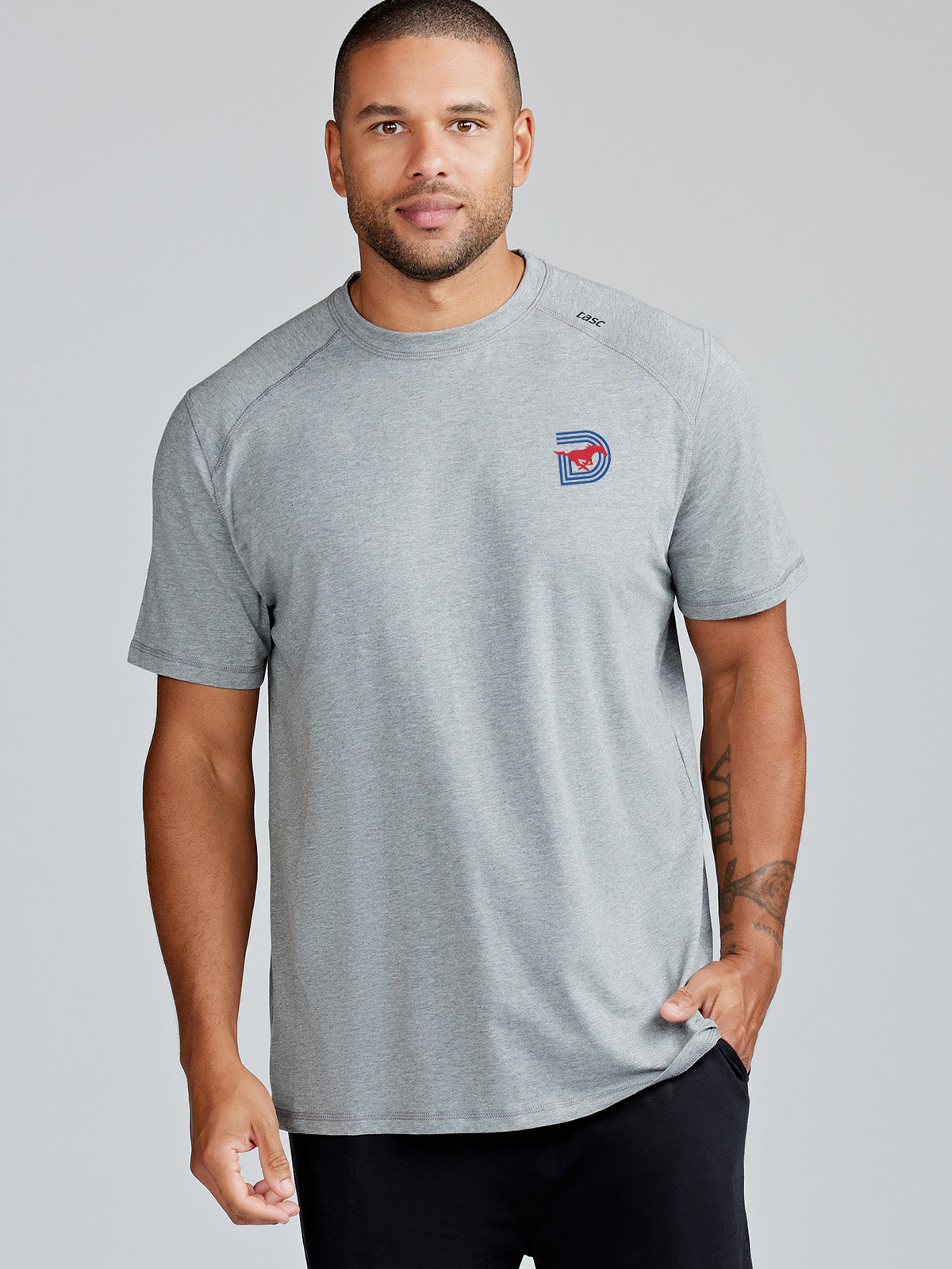 Carrollton Fitness T-Shirt - SMU- tasc Performance (HeatherGray)