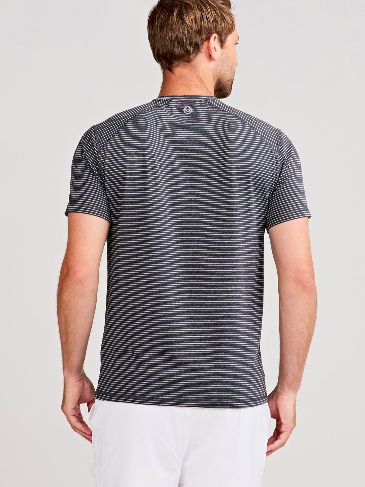 Carrollton Fitness T-Shirt - Mini Stripe tasc Performance (IronHeather/Silver)