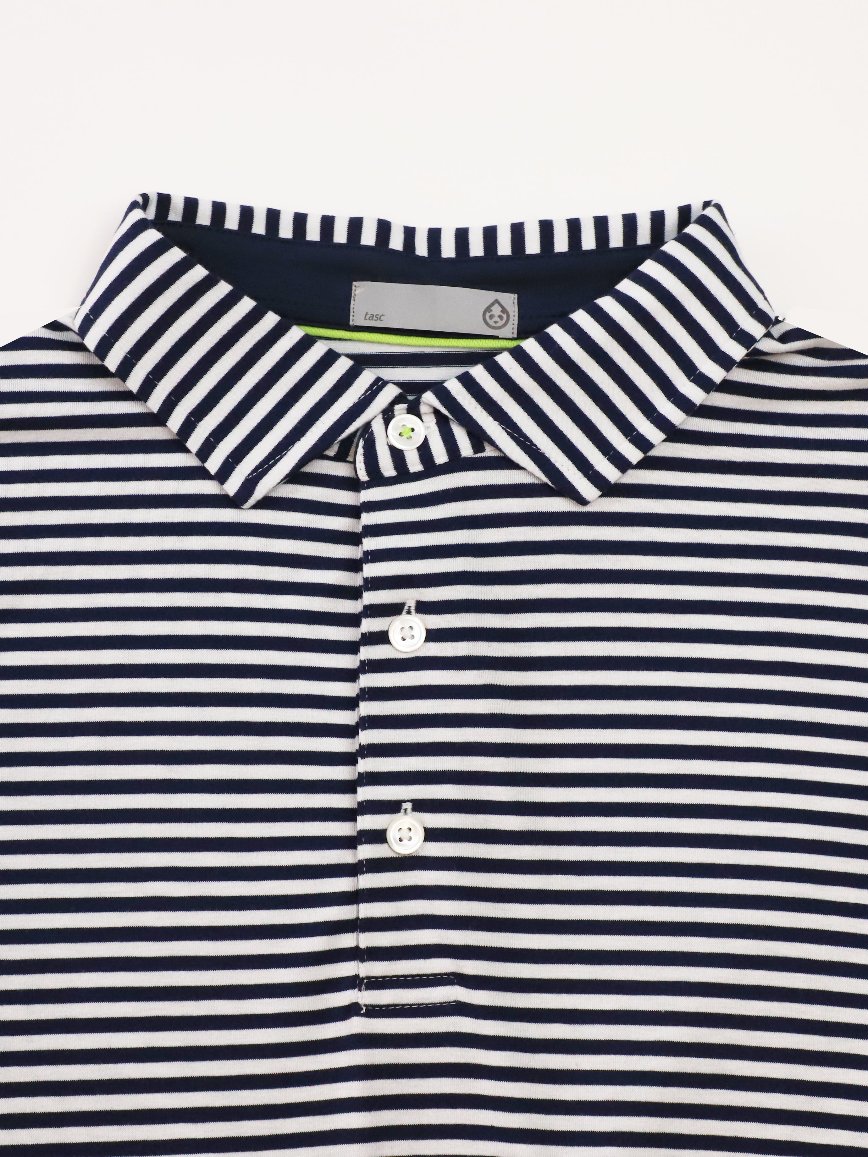 Cloud Lightweight Polo Air Stripe - tasc Performance (ClassicNavy/White)