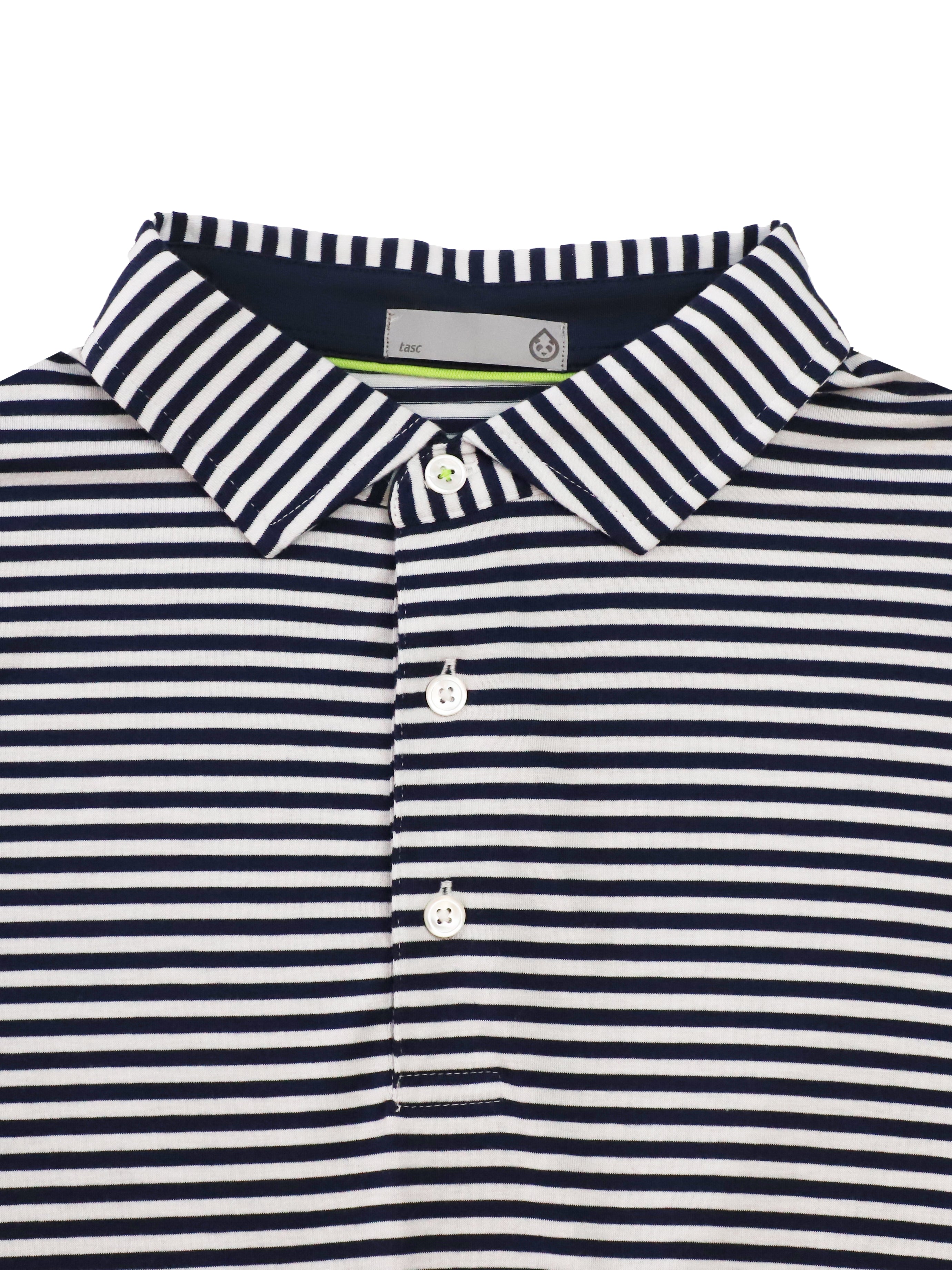 Cloud Lightweight Polo Air Stripe - tasc Performance (ClassicNavy/White)