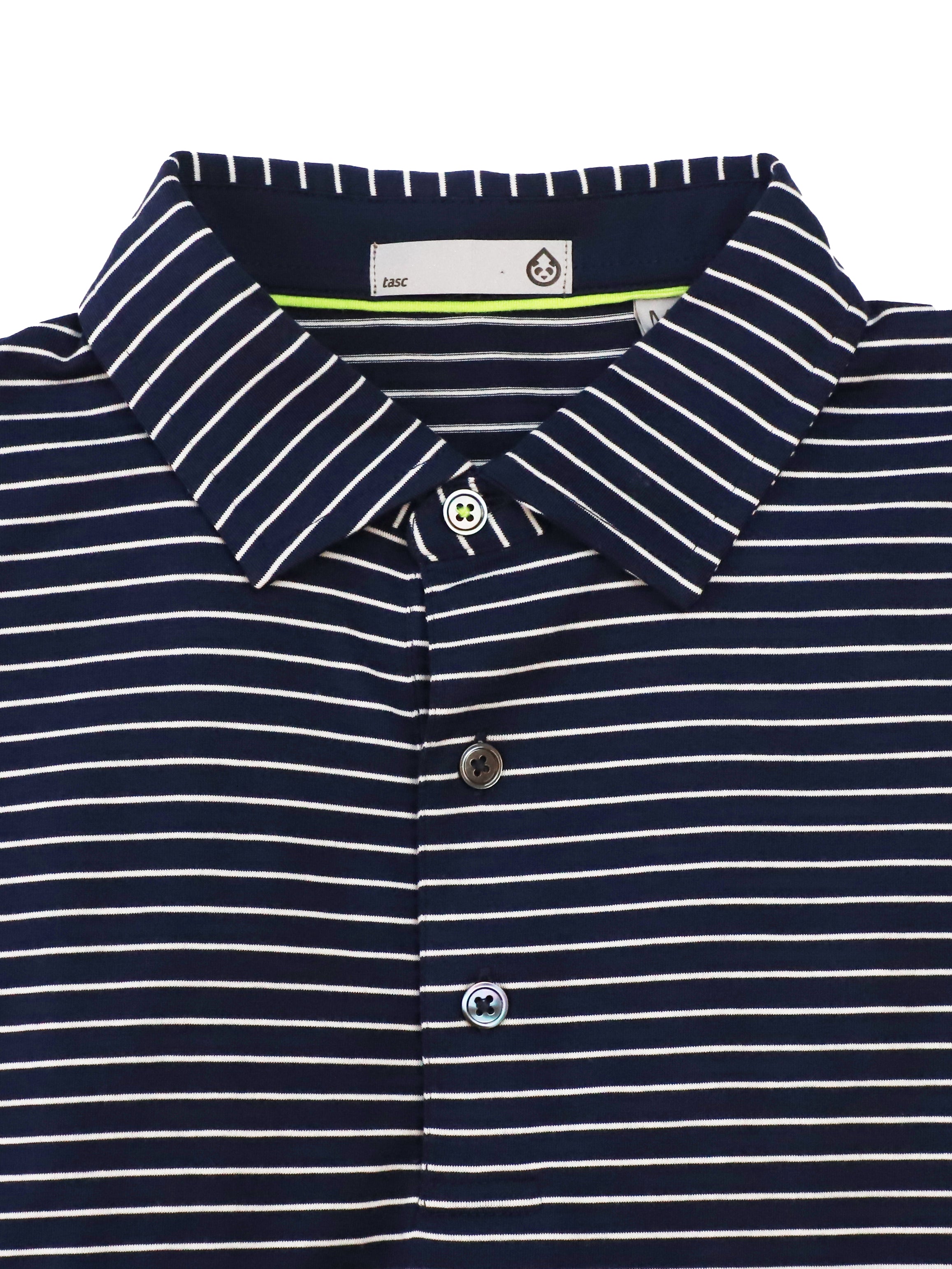 Cloud Lightweight Polo Brookline Stripe - tasc Performance (ClassicNavy/White)