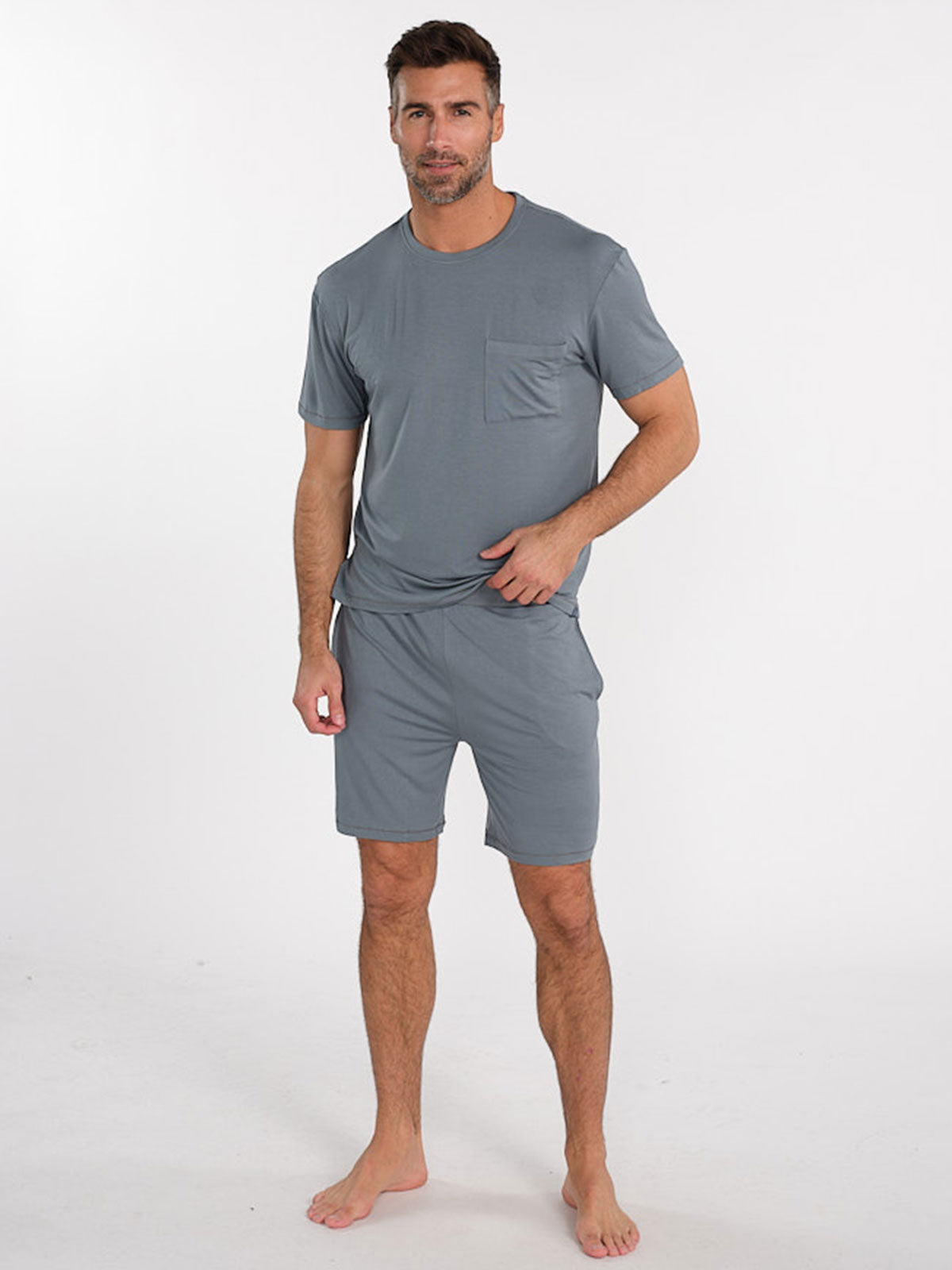 Mens silk shorts hot sale and shirt